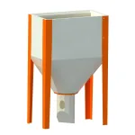 Axinar Abar Pellet Storage Tank 310lt with Conical Shape & Rotating Feed Lid