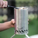 Axinar Pyrolino Camping – Φορητή Σόμπα Ξύλου & Pellet με Τριτογενή Καύση