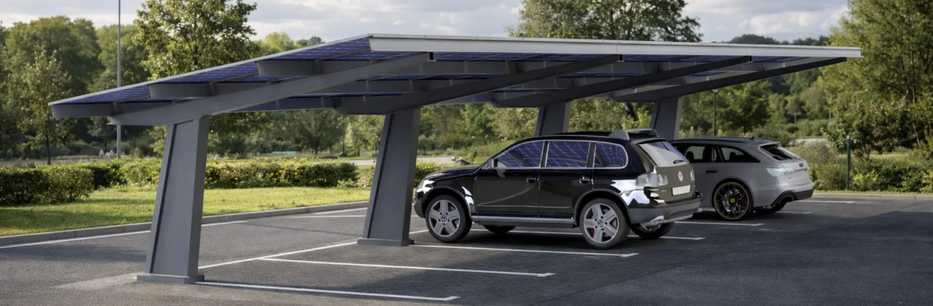 Στέγαστρο αυτοκινήτων με πάνελ Carport