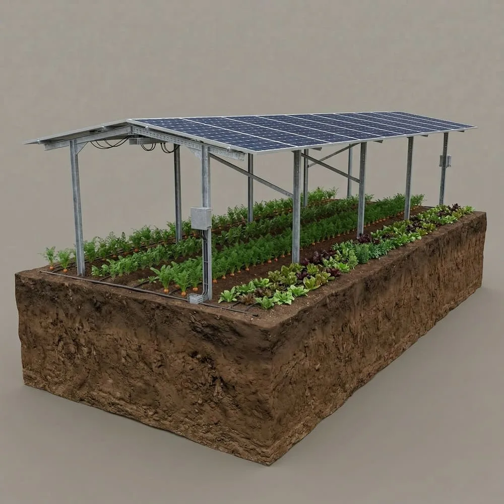 Αγροφωτοβολταϊκό σύστημα στήριξης εδάφους East West - τεχνική άποψη