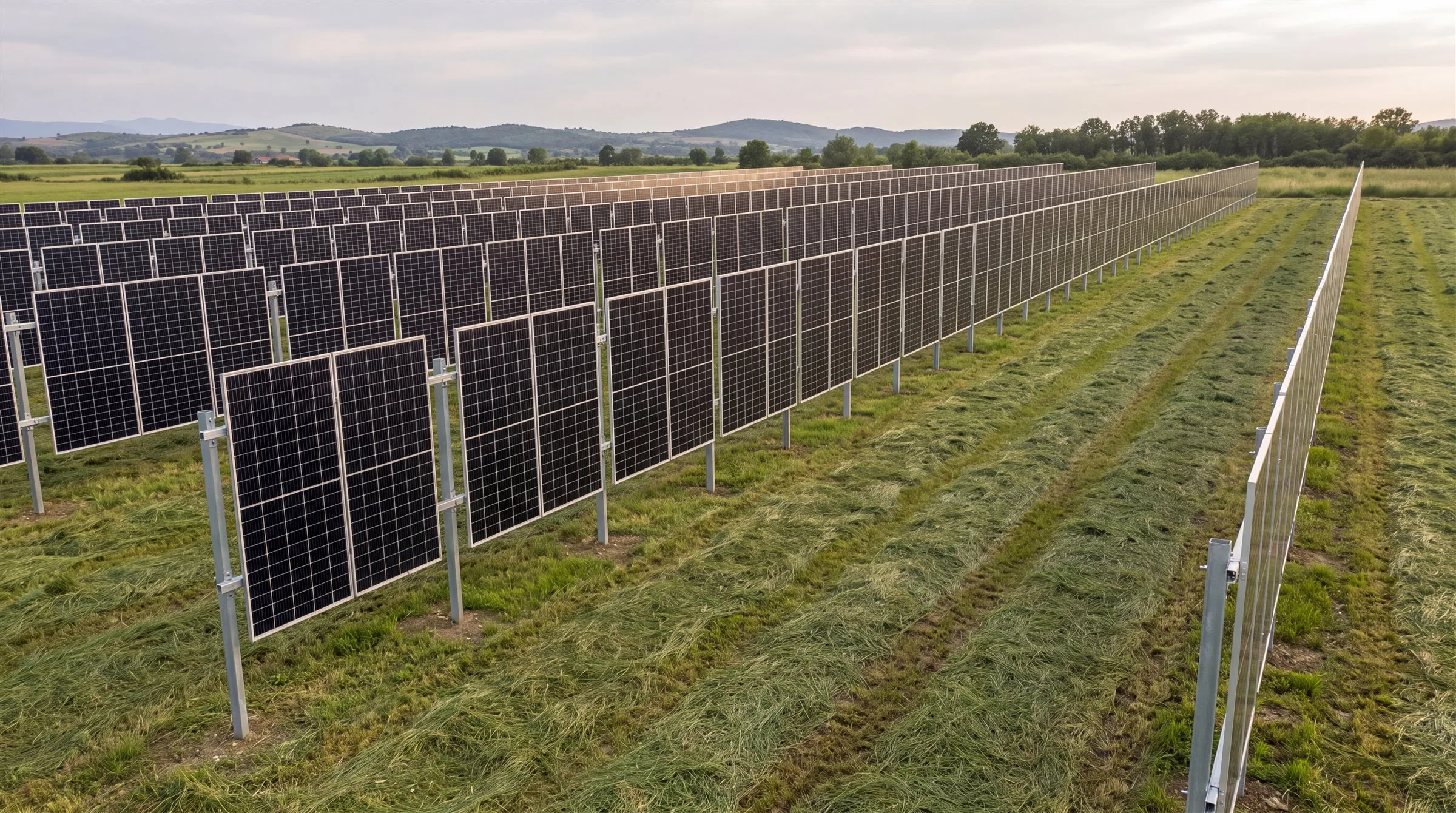 Κάθετη βάση φωτοβολταϊκών Axinar agrivoltaic